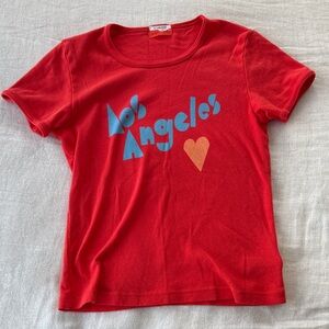 MOTHER Red Los Angeles T-Shirt